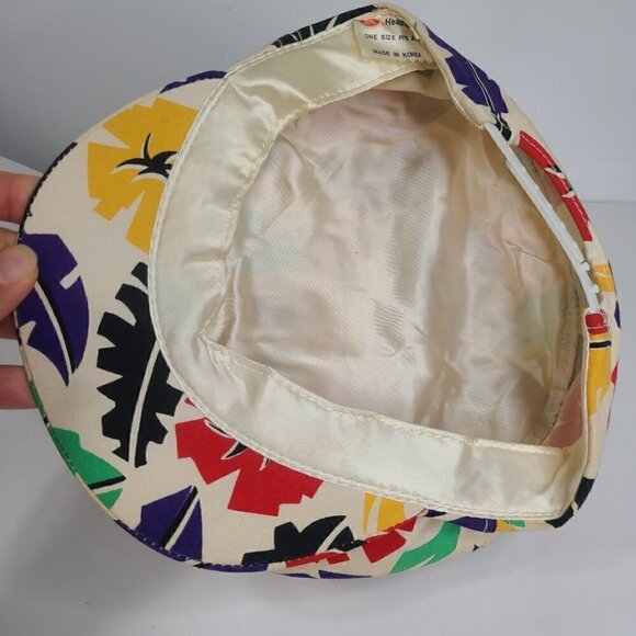 Vintage GA? Headwear Newspaper Boy Cabbie Hat Summer Palm Snapback - Picture 4 of 5